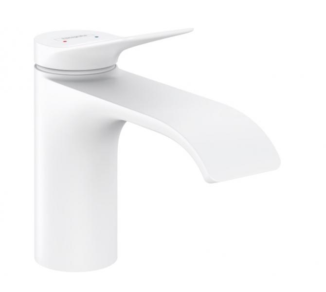 hansgrohe Vivenis 80 h&aring;ndvaskarmatur u/bundventil - Mat hvid