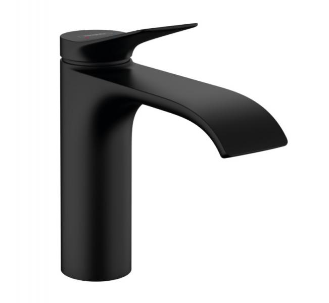 hansgrohe Vivenis 110 h&aring;ndvaskarmatur u/bundventil - Mat sort