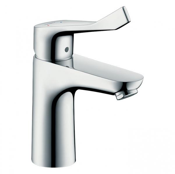 hansgrohe Focus 100 Care h&aring;ndvaskarmatur m/ekstra langt greb og l&oslash;ft-op bundventil