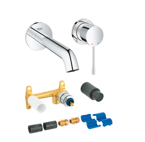 Grohe Essence New komplet armatur til indbygning i v&aelig;g - Krom
