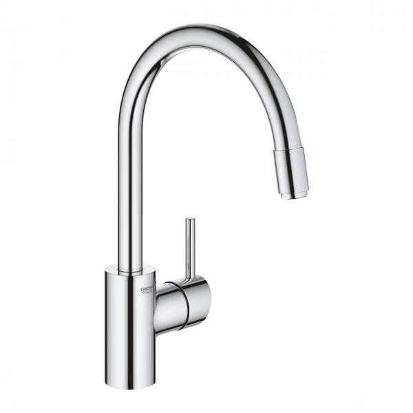 Grohe NEW Concetto k&oslash;kkenarmatur m/udtr&aelig;k og C-tud - Krom