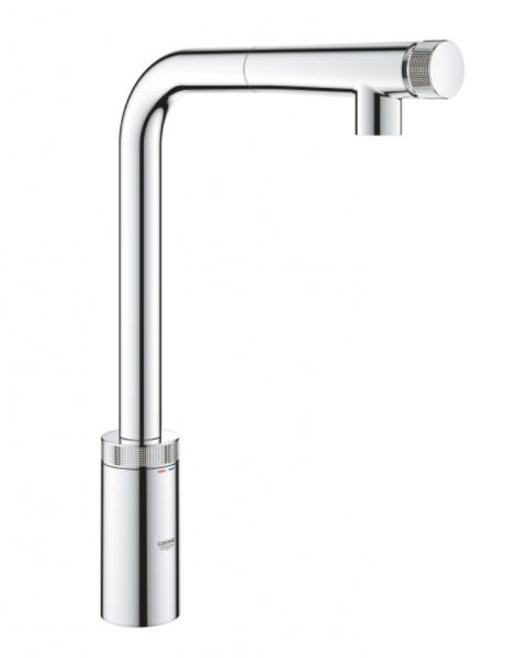 Grohe Minta SmartControl k&oslash;kkenarmatur m/udtr&aelig;k - Krom