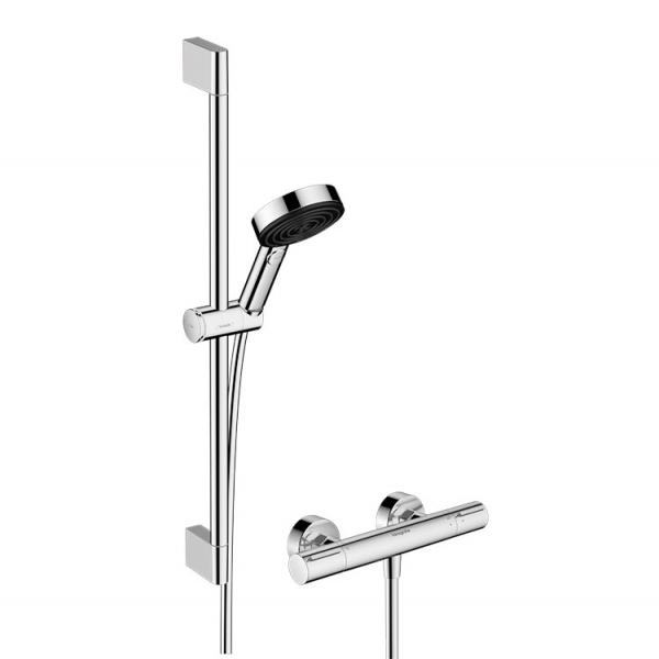 hansgrohe Pulsify Select S komplet brusesystem 105 3jet m/Ecostat Element - Krom