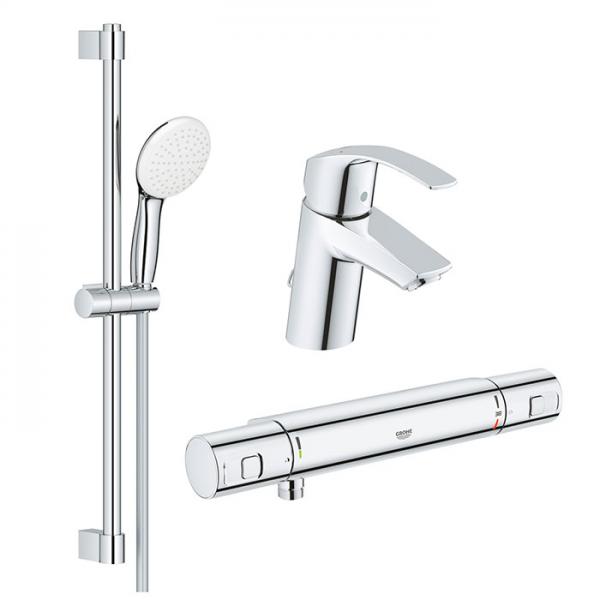 Grohe Eco komplet pakke til badev&aelig;relset 2 - Krom