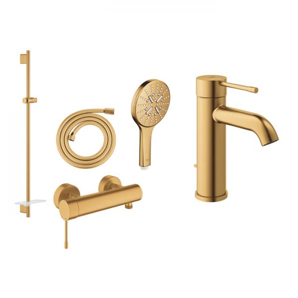 Grohe Essence komplet pakke til badeværelset - Børstet Cool Sunrise Grohe Essence komplet pakke til badeværelset - Børstet Cool Sunrise