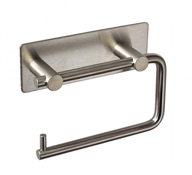 Cool Line toiletpapirholder m/bagplade - Matb&oslash;rstet st&aring;l
