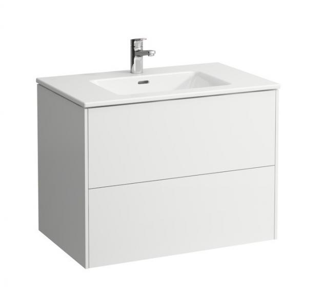 Laufen Base 80 m&oslash;belpakke m/slim h&aring;ndvask - Mat hvid