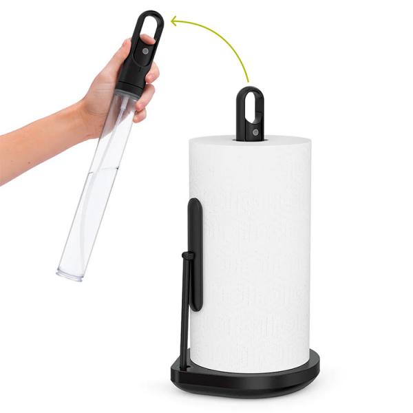 Simplehuman køkkenrulleholder m/spray - Sort Simplehuman køkkenrulleholder m/spray - Sort