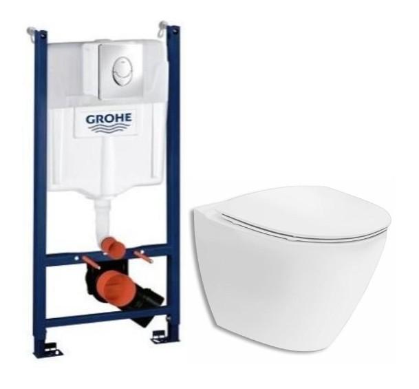 If&ouml; Spira Art toiletpakke inkl. s&aelig;de m/soft-close, cisterne og krom betjening