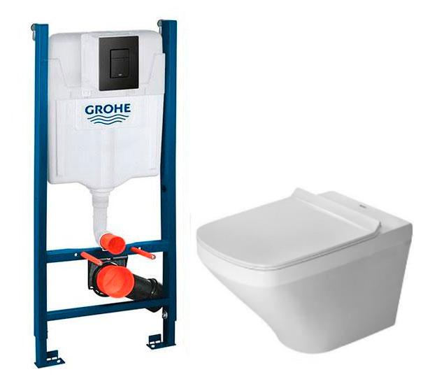 Duravit Durastyle Rimless toiletpakke inkl. sæde m/softclose, cisterne og mat sort betjening Duravit Durastyle Rimless toiletpakke inkl. sæde m/softclose, cisterne og mat sort betjening