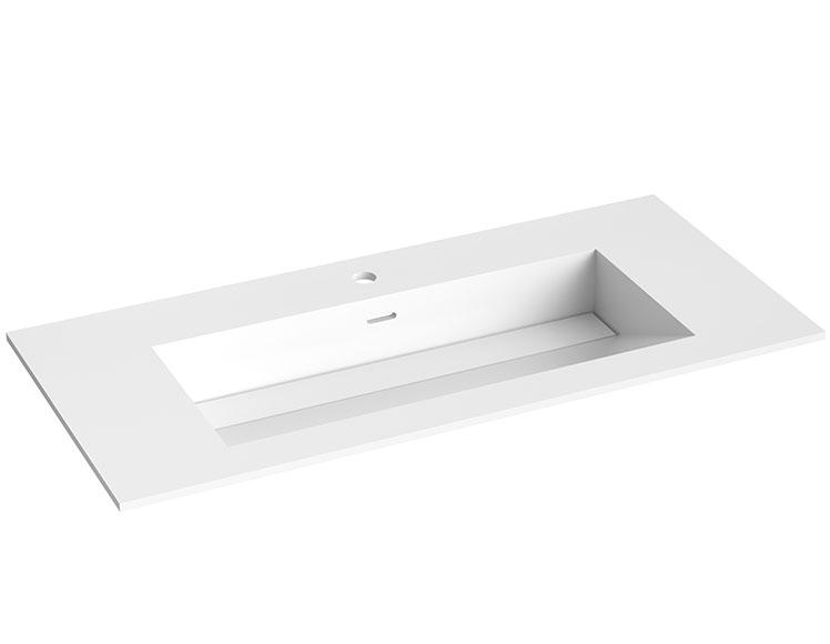 Strømberg Corian 100 møbelvask - 1 hanehul - Mat hvid Strømberg Corian 100 møbelvask - 1 hanehul - Mat hvid
