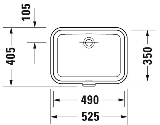 Duravit Soleil 49 håndvask t/underlimning - Uden hanehul - Med overløb Duravit Soleil 49 håndvask t/underlimning - Uden hanehul - Med overløb