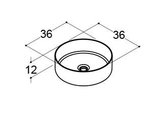 Dansani Circle &Oslash;36 fritst&aring;ende bowlevask - Uden overl&oslash;b