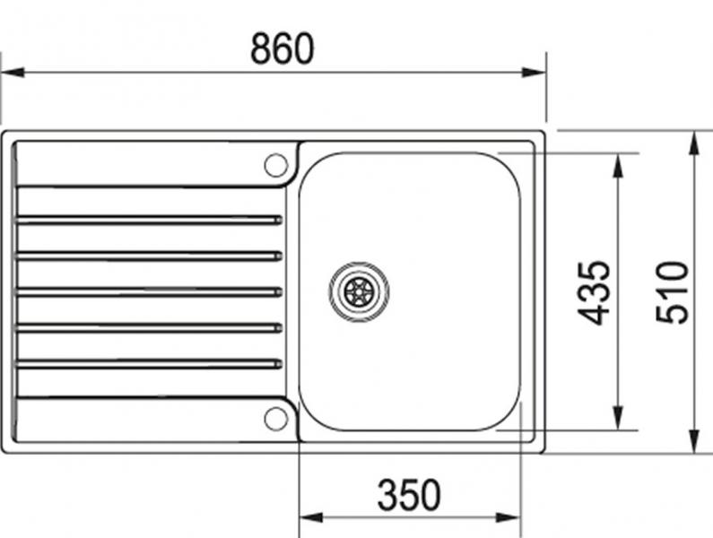 Franke Argos AGX 211-86 k&oslash;kkenvask - Rustfrit st&aring;l