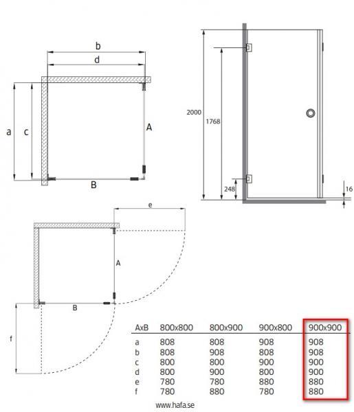 Hafa Infinity bruseniche - Lace glas - Messing - 90x90 cm Hafa Infinity bruseniche - Lace glas - Messing - 90x90 cm