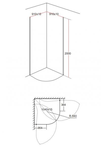 Hafa Igloo R bruseafsk&aelig;rmning - 90x90 cm - Klar glas