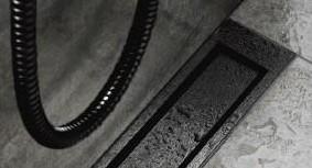 Unidrain afløb 300 mm/10 mm ramme - Børstet sort Unidrain afløb 300 mm/10 mm ramme - Børstet sort