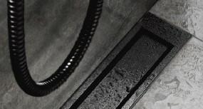 Unidrain afl&oslash;b 900 mm/10 mm ramme - B&oslash;rstet sort