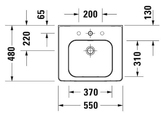 Duravit Soleil 55 h&aring;ndvask t/v&aelig;g
