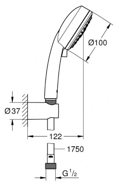 Grohe Vitalio Comfort 100 III h&aring;ndbruses&aelig;t