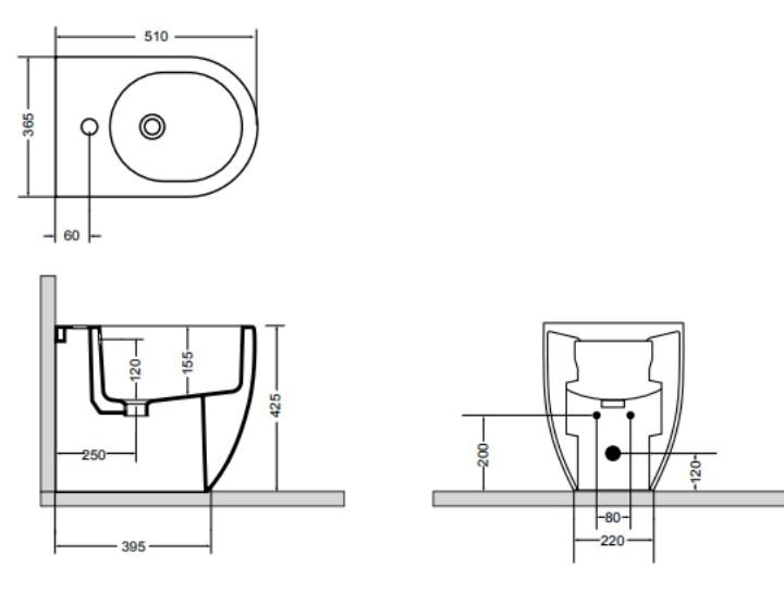 Lavabo Glomp btw gulvstående bidét Lavabo Glomp btw gulvstående bidét