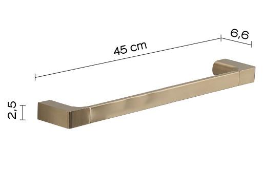 HeFe Piren h&aring;ndkl&aelig;destang 45 cm - B&oslash;rstet messing