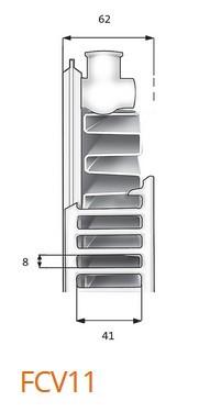 Outlet - Purmo Plan Ventil Compact FCV 11 H&oslash;jde 600 x 1400