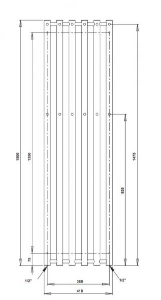 Strømberg Regus el-håndklædetørrer - 42x150 cm - Hvid Strømberg Regus el-håndklædetørrer - 42x150 cm - Hvid