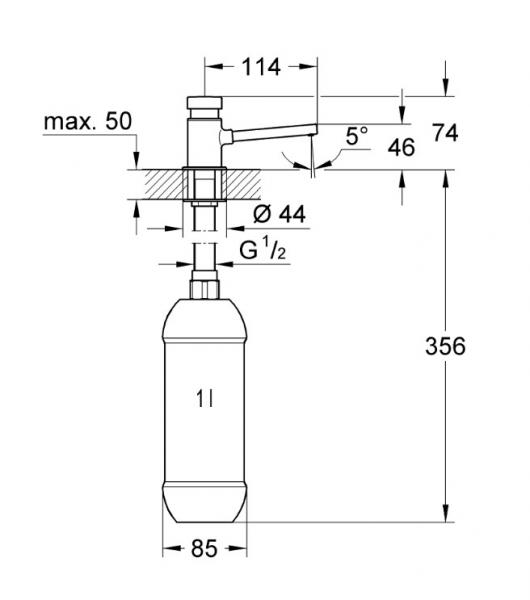 Grohe s&aelig;bedispenser - Krom
