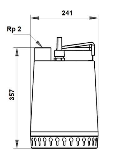 Grundfos UNILIFT afl&oslash;bspumpe AP12.50.11.A1 1x230V. m-niveauafbryder.