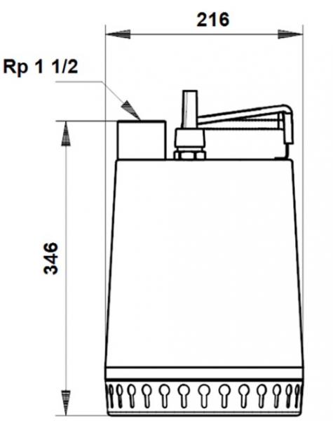 Grundfos UNILIFT afl&oslash;bspumpe AP12.40 .08.A1 m/niveauafbryder