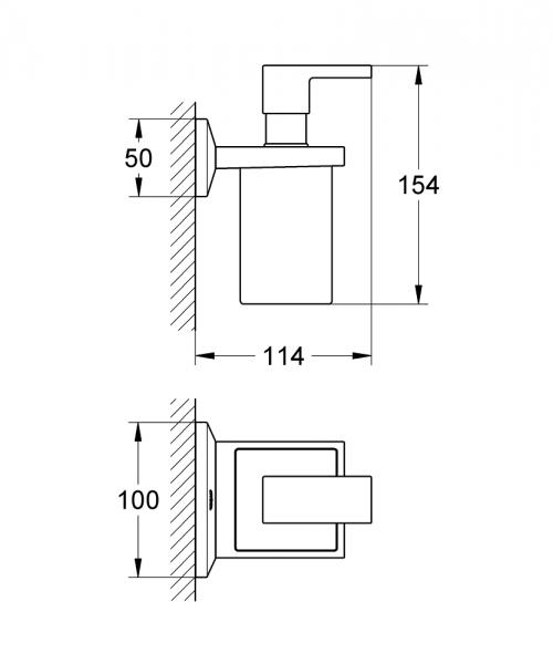 Grohe Allure Brilliant s&aelig;bedispenser m. holder