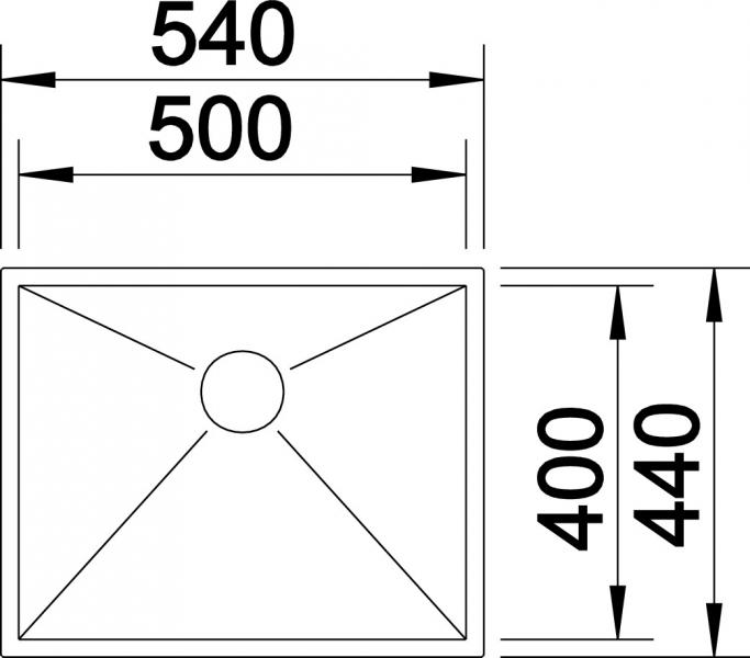 Blanco Zerox 500-IF/N k&oslash;kkenvask - Rustfrit st&aring;l