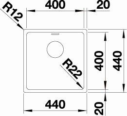 Blanco Andano 400-IF/N k&oslash;kkenvask - Rustfrit st&aring;l
