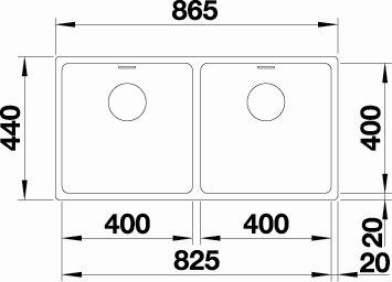 Blanco Andano 400/400-U k&oslash;kkenvask - Rustfrit st&aring;l