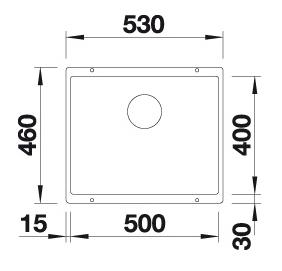 Blanco Subline k&oslash;kkenvask 500-U - Soft white