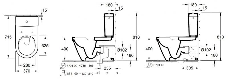 Villeroy & Boch Architectura gulvst&aring;ende toilet Rimless u/cisterne