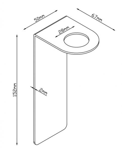 Lavabo Luna holder til s&aelig;bedispenser - Mat sort