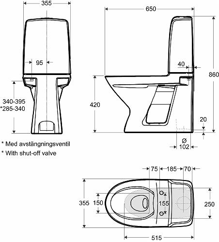 Ifö Spira gulvtoilet 6260 m/Rimfree og Ifö Clean - Med S-lås Ifö Spira gulvtoilet 6260 m/Rimfree og Ifö Clean - Med S-lås