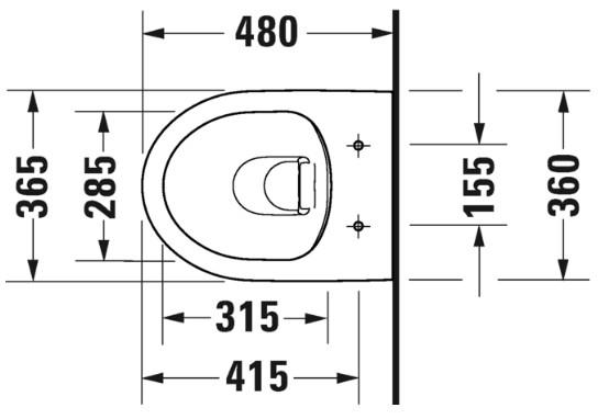 Duravit No.1 Compact Rimless væghængt toilet inkl. toiletsæde m/softclose og Wondergliss Duravit No.1 Compact Rimless væghængt toilet inkl. toiletsæde m/softclose og Wondergliss