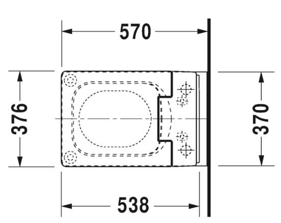 Duravit Vero Air V&aelig;gmonteret toilet Duravit Rimless&reg; til SensoWash&reg;
