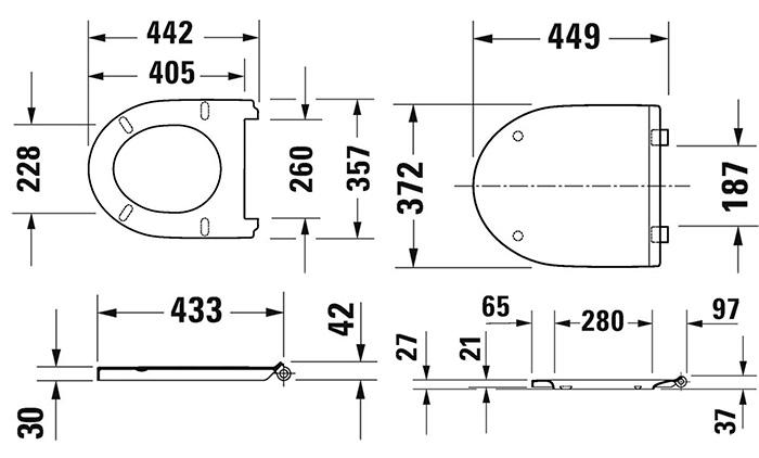 Duravit No. 1 toilets&aelig;de m/SoftClose