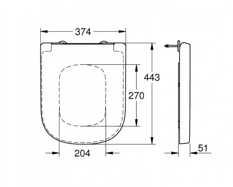 Grohe Euro Ceramic toilets&aelig;de m/soft close og quick release
