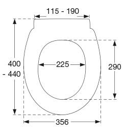 Pressalit 1094 toilets&aelig;de m/soft close - Hvid