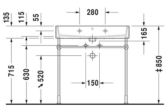 Duravit Vero Air 80 bowlevask op til v&aelig;g - Wondergliss
