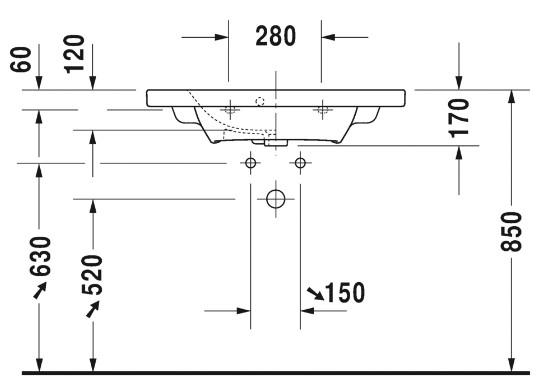 Duravit DuraStyle compact 78 m&oslash;belvask