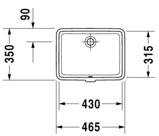 Duravit Vero 43 h&aring;ndvask t/underlimning - Uden hanehul - Wondergliss