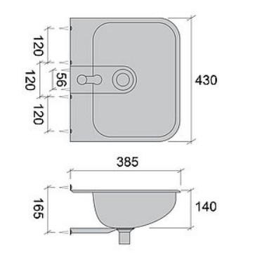 Purus h&aring;ndvask V430 med hanehul