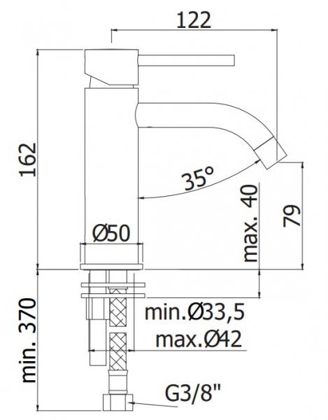 Lavabo Mira 040 h&aring;ndvaskarmatur - Messing natur