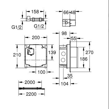 Grohe Indbygning kit eltr. h&aring;ndvask